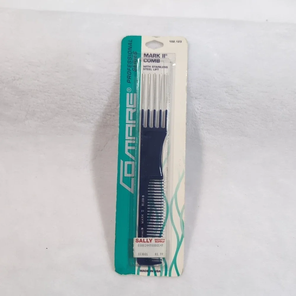 Comare Mark II Comb w/ Steel‎ (Pick) GRIP Professional Styling Tools Vintage NOS